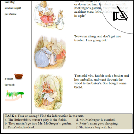 Arbeitsblatt Peter Rabbit