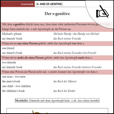 Arbeitsblatt s-genitive und of-genitive