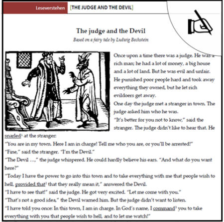 Arbeitsblatt the Judge and the Devil