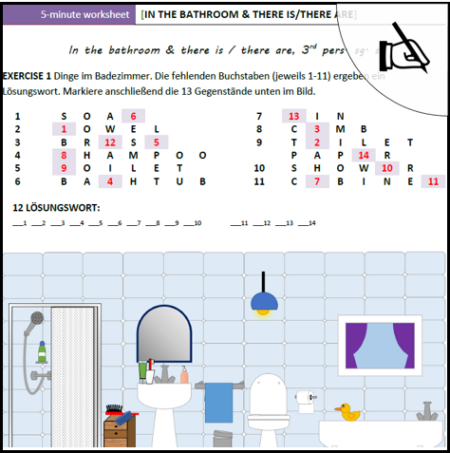 Vorschaubild 5 min ws bathroom & there is/there are