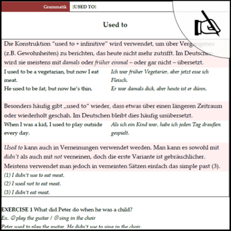 Vorschaubild used to Arbeitsblatt